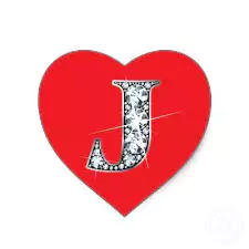 heart j letter images